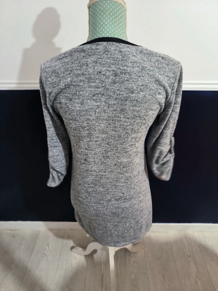 Haut long Manche 3/4 gris - photo numéro 2