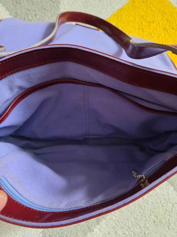 Sac à main en cuir verni Enrico Coveri - photo numéro 5