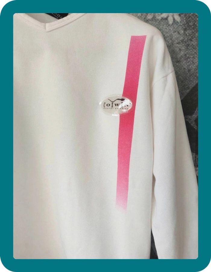 Sweat blanc Coxwen - Neuf sans étiquette - Taille XL - photo numéro 2