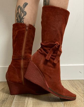 Bottes mi-hautes talon compensés