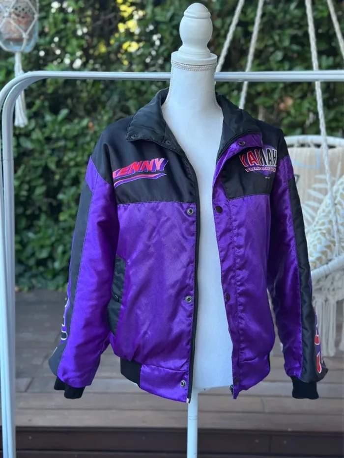 Veste de moto racing Yamaha by Kenny violet et noir taille XS/S oversize unisex - photo numéro 4