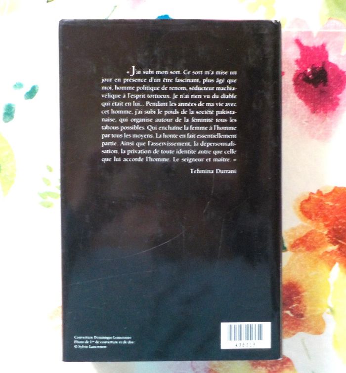 Mon Seigneur & Maître par Tehmina Durrani Ed. France Loisirs - photo numéro 3