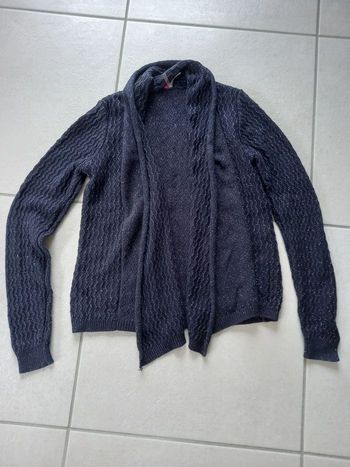 veste en laine bleue