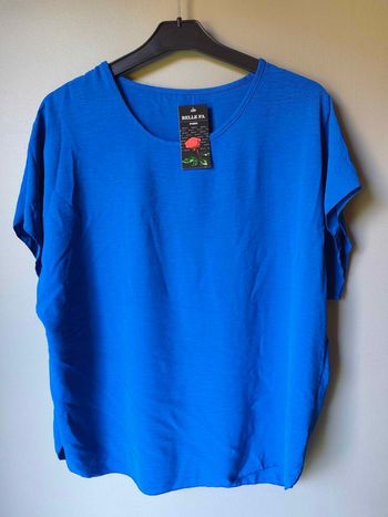 Haut blouse tee-shirt fluide Bleu Roi/électrique taille unique 36 au 44