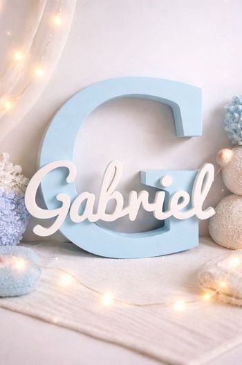 Lettre déco enfant XL - Gabriel - Décoration chambre bébé 
 