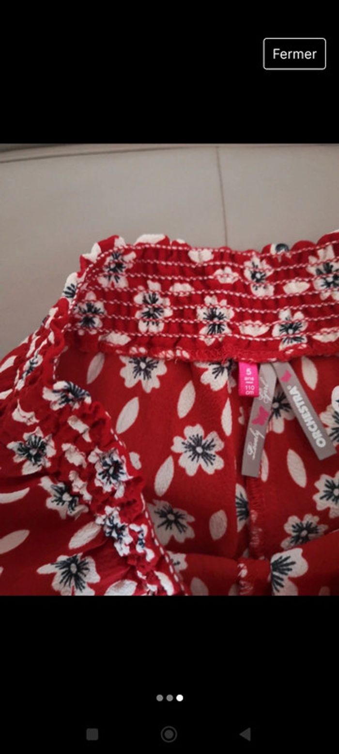 Pantalon fluide rouge 5 ans - photo numéro 3