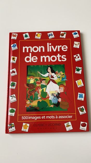 Mon livre de mots avec 500 images et mots à associer édition classique licorne