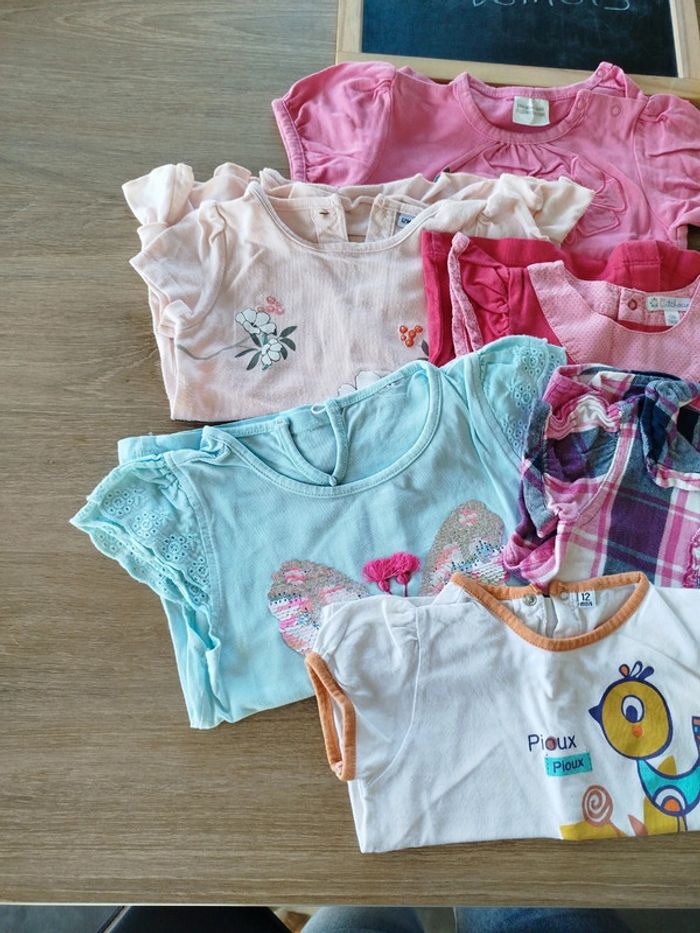 T-shirts fille manches courtes 12mois - photo numéro 2