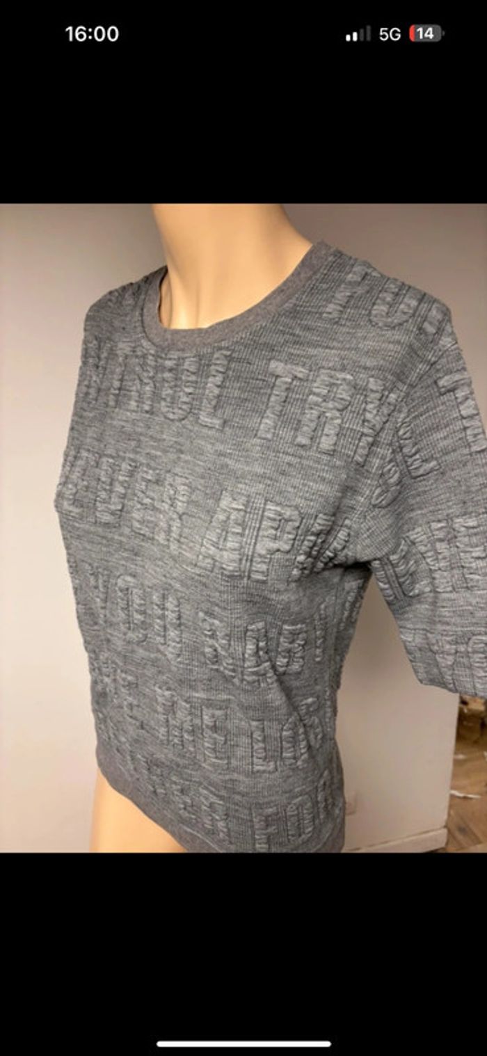 Sweat manches courtes gris Sandro - Taille 1 - photo numéro 8