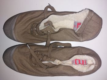 tennis bensimon à lacets fourrées marron 37