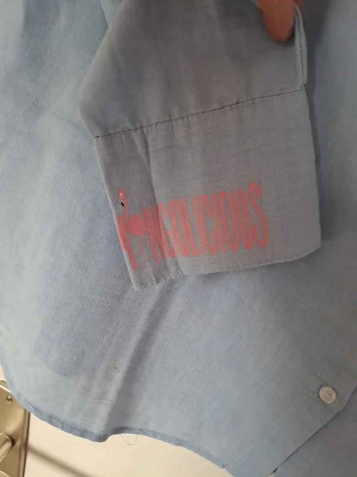 Chemise bleu ciel super tendance - photo numéro 3