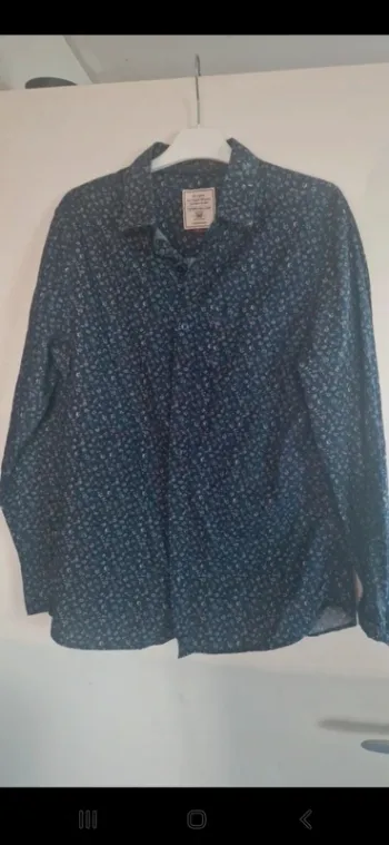 Chemise homme s motif fleur manche longue