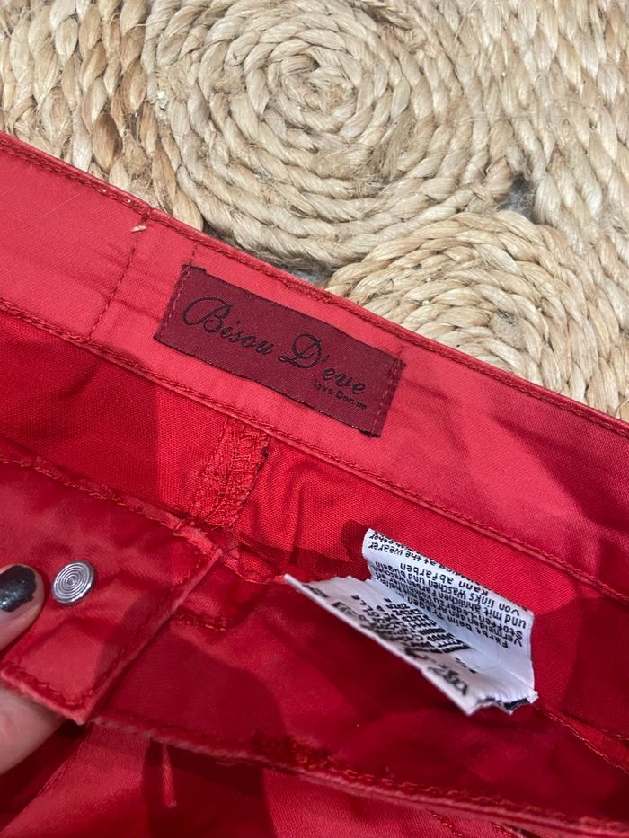 Jupe rouge taille 32/34 en coton - photo numéro 5
