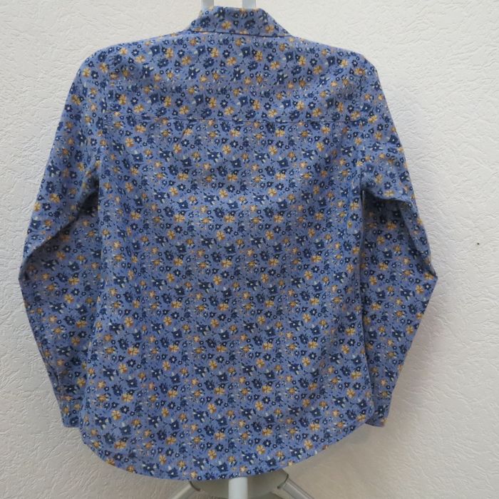 🌼 Chemise à fleurs Springfield – Bleu vintage & motifs floraux 🌼 - photo numéro 5