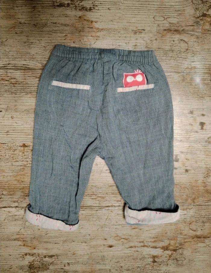 Joli pantalon en lin fille 3 mois - photo numéro 4