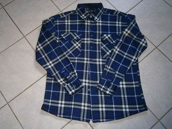 Chemise hiver à carreaux bleu marine Taille M