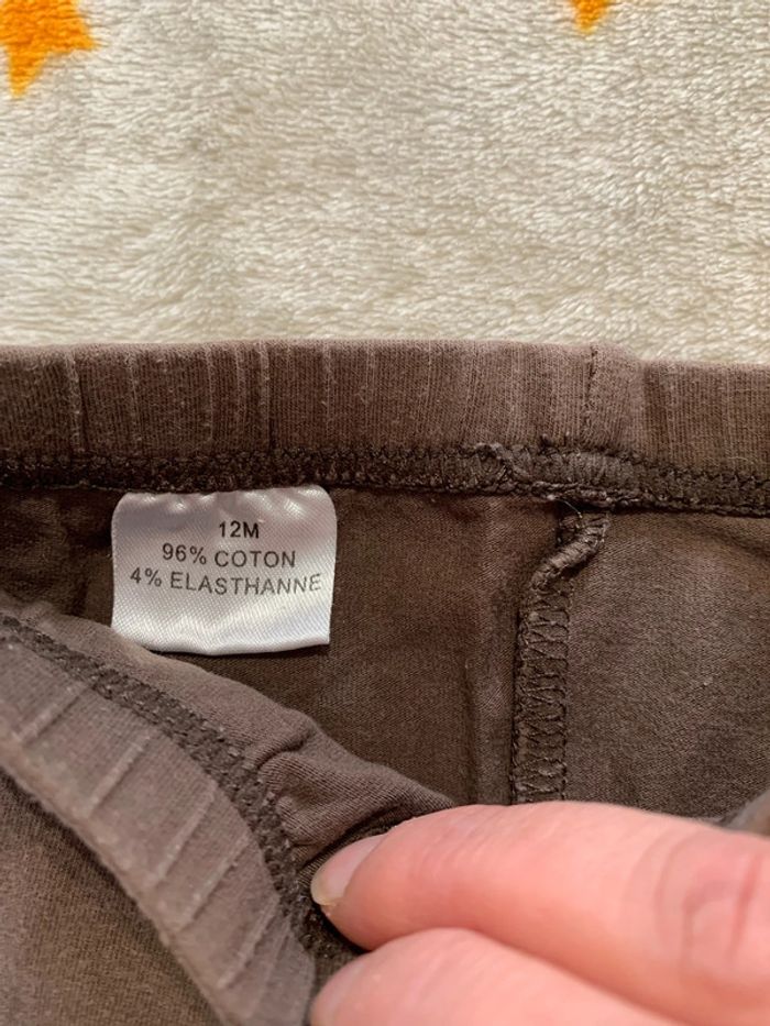 Ensemble Tee-shirt A Manches Longues Et Legging AssortiRose et Marron 12M - photo numéro 8