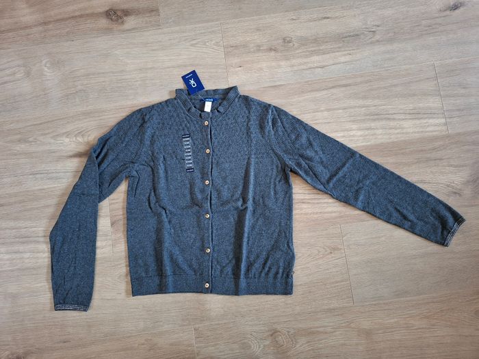 Gilet gris à boutons Okaïdi 12 ans