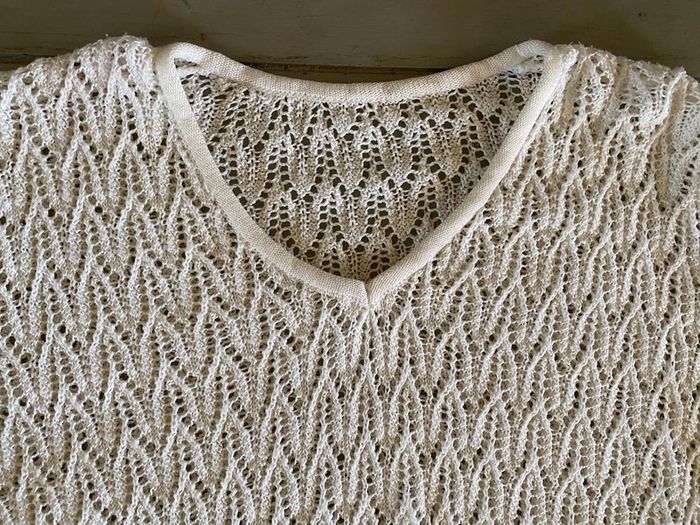 Tee shirt maille vintage crème blanc cassé taille 38 - photo numéro 11
