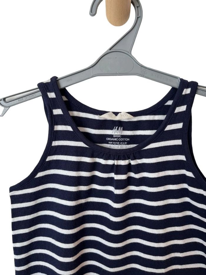 Débardeur rayé marine et blanc - H&M 6 ans - photo numéro 2