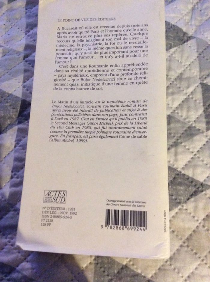 #le matin d’un mira Bujor Nedelcovici - photo numéro 3