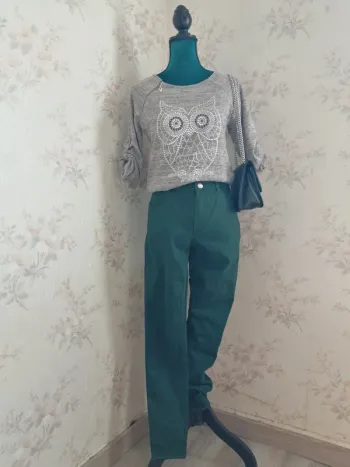 Pantalon skinny push up vert foncé / terranova / (42)
