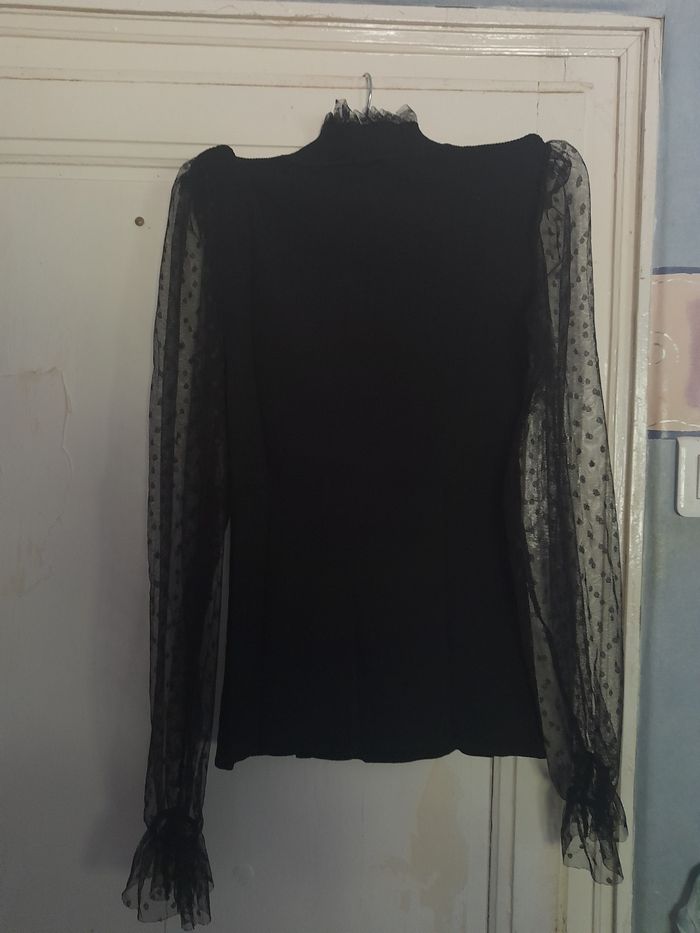 T-shirt/haut noir, marque Morgan, taille L - photo numéro 3