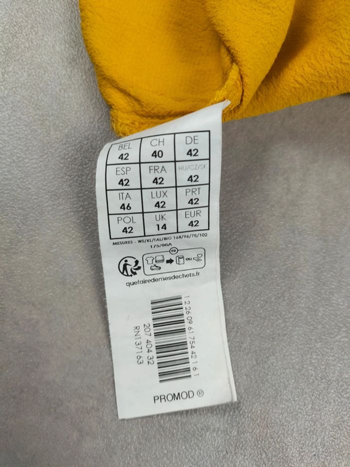 Top sans manches Promod jaune moutarde – Taille 42 - photo numéro 5