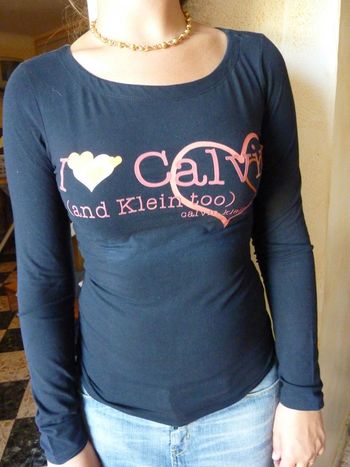 Pull fin Calvin Klein noir