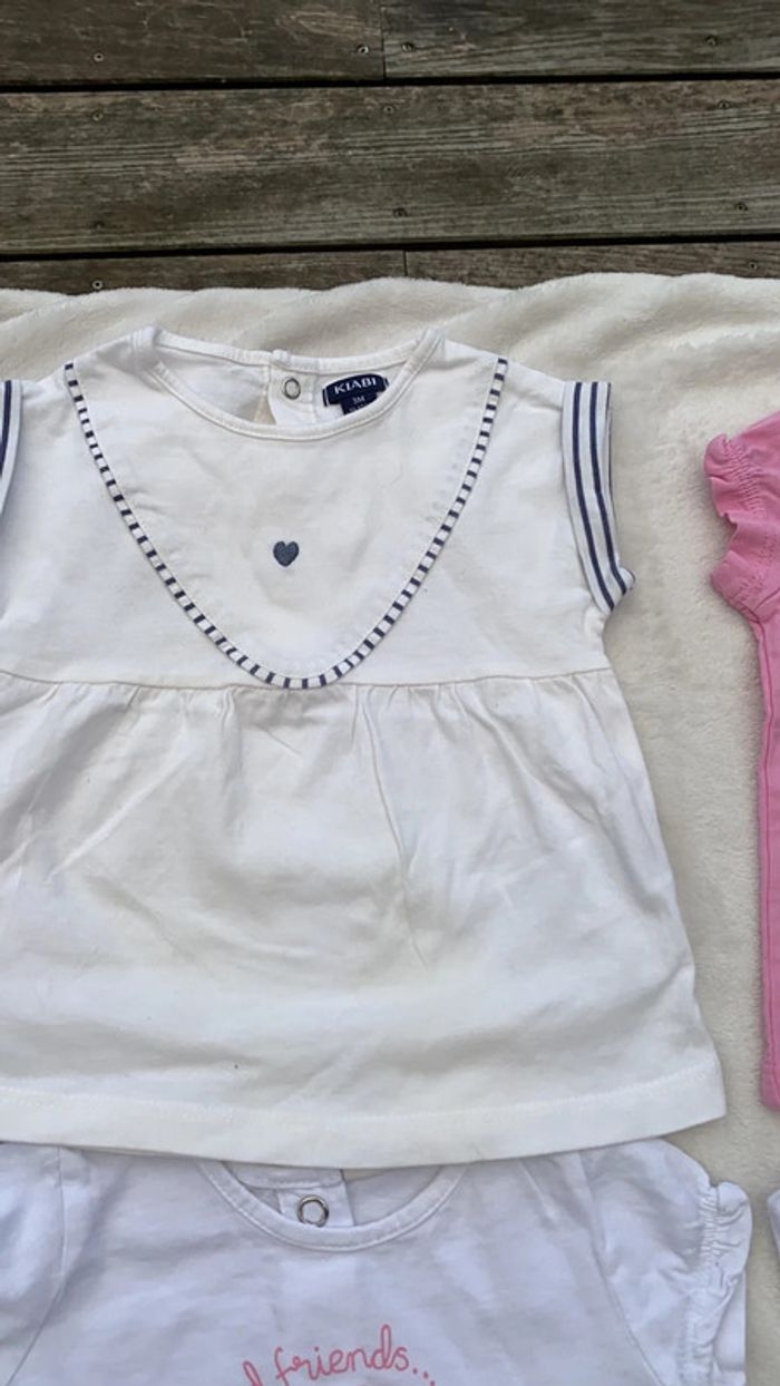 Lot de 9 t-shirt manche courte - 3 mois - photo numéro 5
