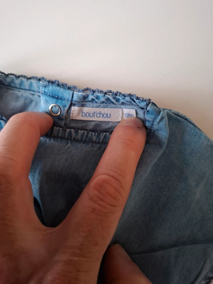 Robe en jean léger Bout'chou taille 12 mois - photo numéro 3