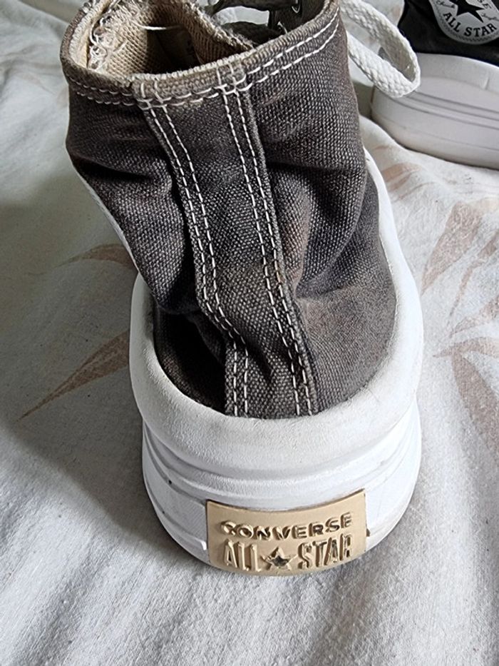 Converse all stars Chuck Taylor platforme foundational Leather - photo numéro 15