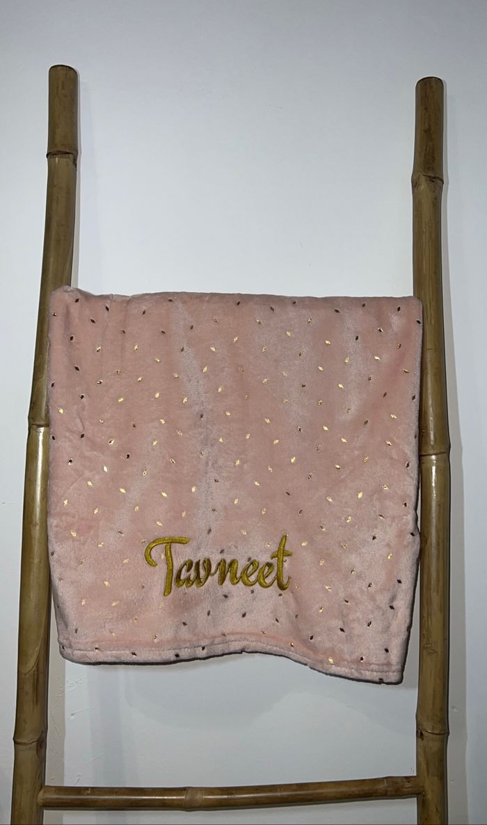 Plaid polaire bébé personnalisé brodé