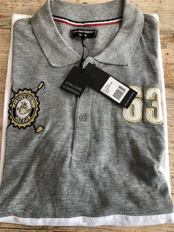 Polo gris et blanc - photo numéro 2