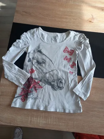 Tee-shirt manches longues blanc 12/14 ans