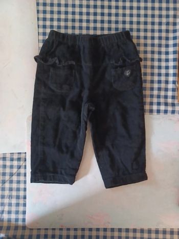 Pantalon velours noir 9 mois