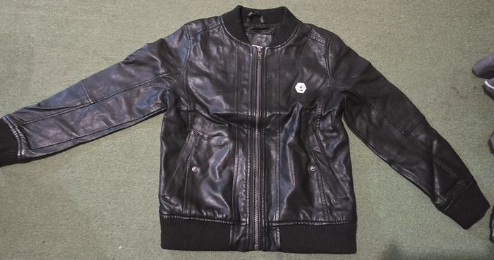 Manteau cuir garçon