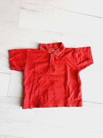 Vêtement bébé garçon tee-shirt manches courtes polo rouge Early dans 23 mois 2 ans