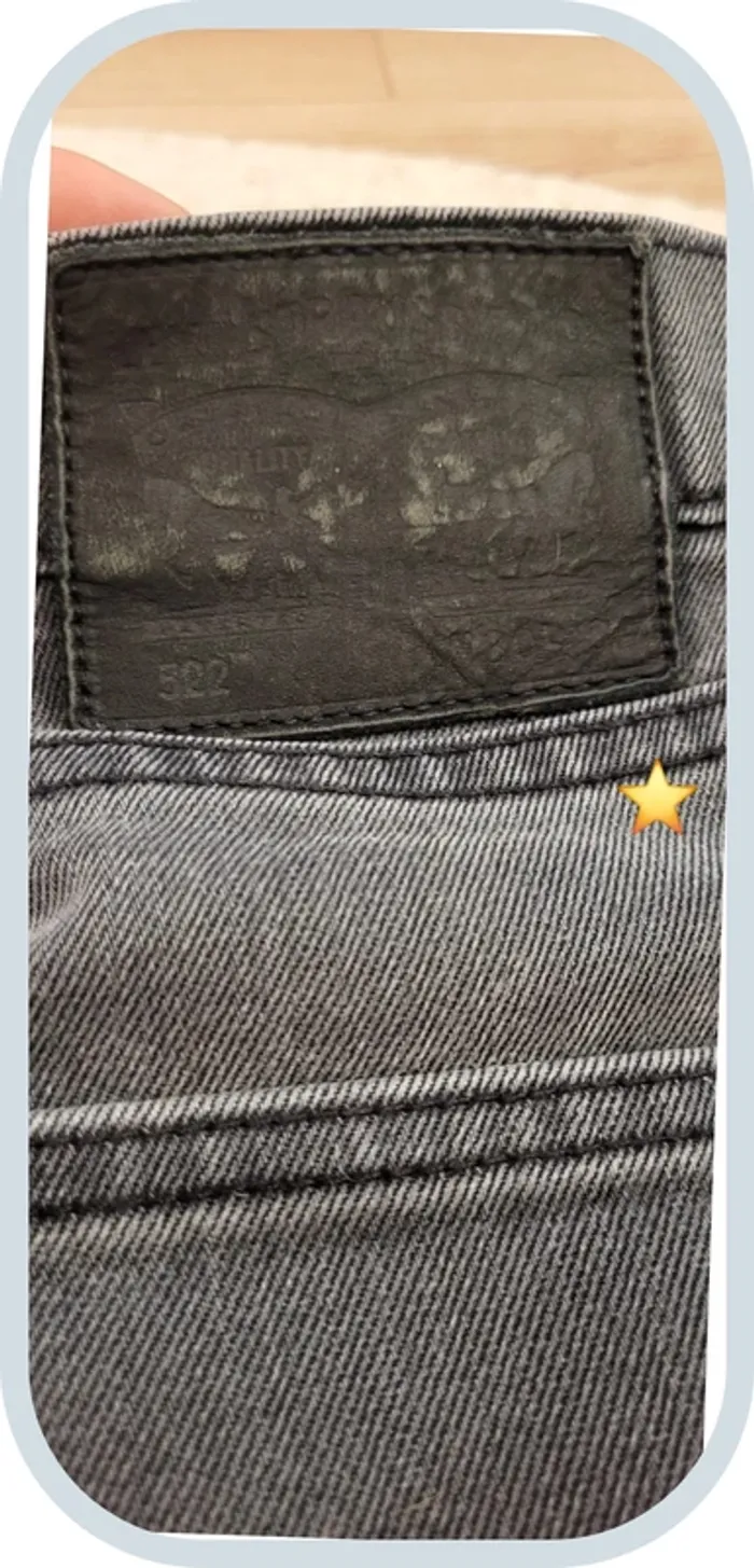 Jean Levi's 522 Homme – Gris Foncé – W30 L34 FR 38 – Coupe Slim – Très Bon État - photo numéro 10