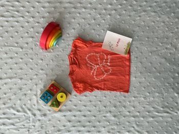 teeshirt manches courtes corail impression devant 18 mois vertbaudet