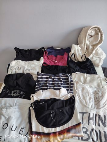 Lot 14 pièces, femme, S, été, t-shirts, débardeurs, blouses, sweat 