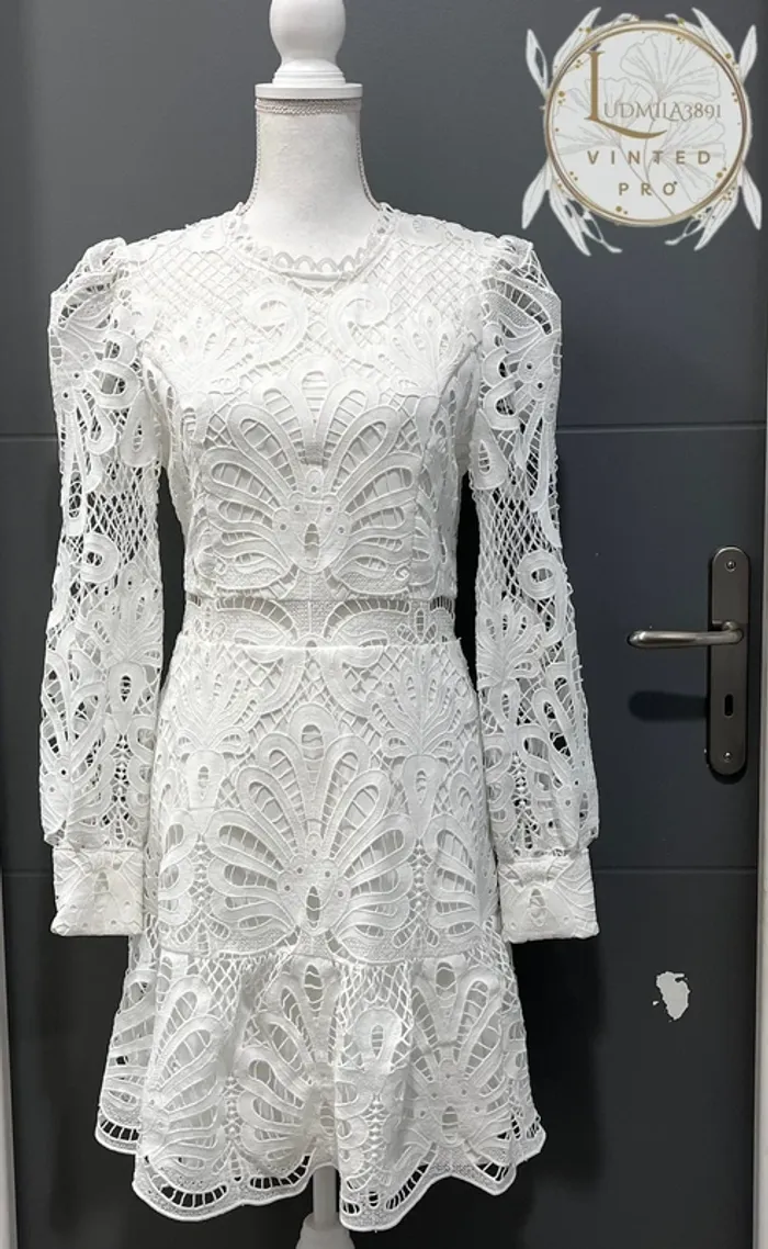 Robe guipure Morgan blanche / 232-Roslo T38