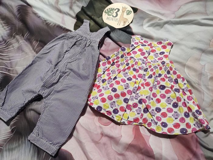 Ensemble robe et salopette 3 mois. - photo numéro 6