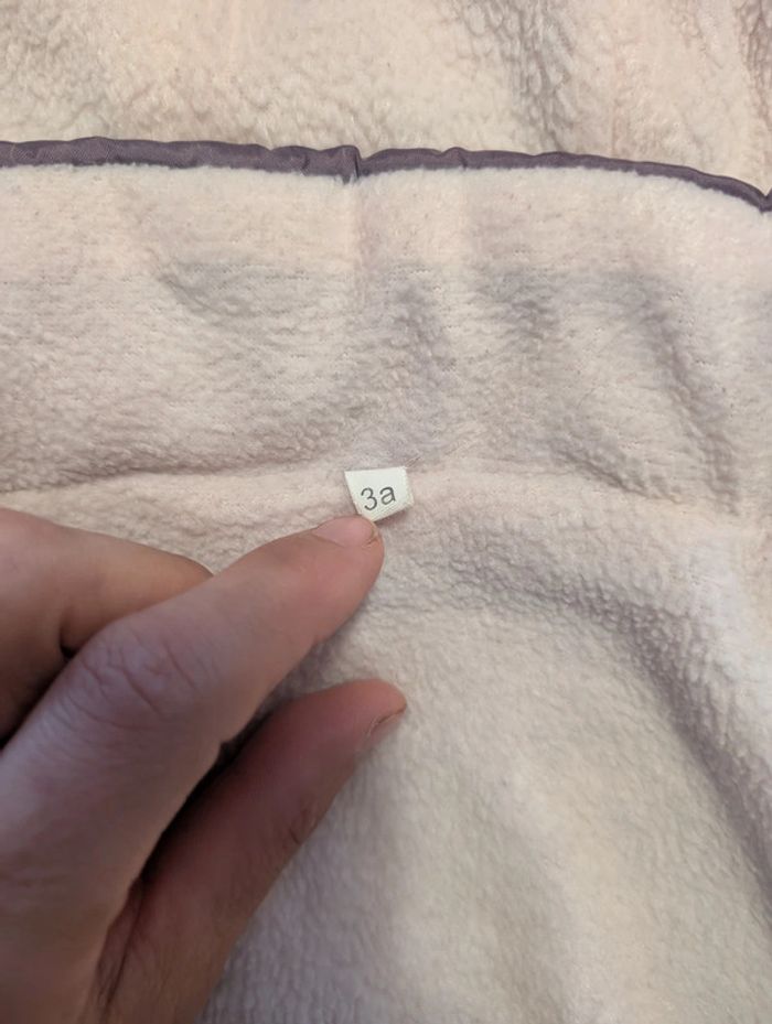 Manteau doudoune chaude mauve fille 3 ans - photo numéro 3