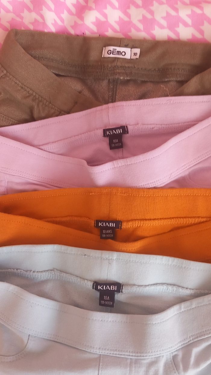 Lot 4 jeggings fille 10 ans - photo numéro 5