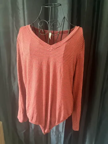 Bodies Femme à Rayures – Taille XL – Très Bon État