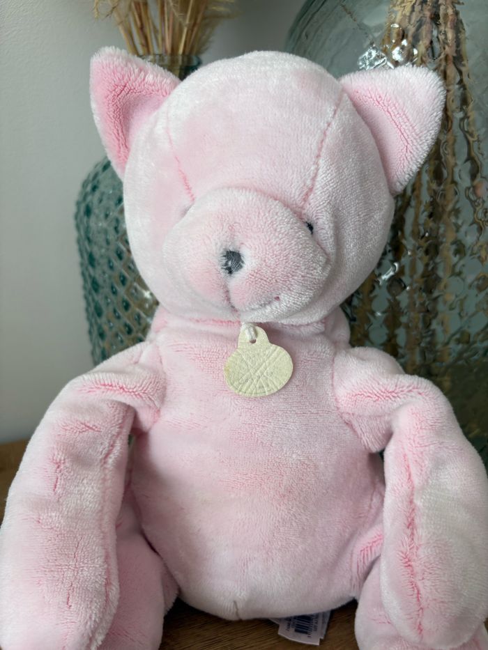 Peluche j’aime mon doudou chat rose 35 cm - photo numéro 2