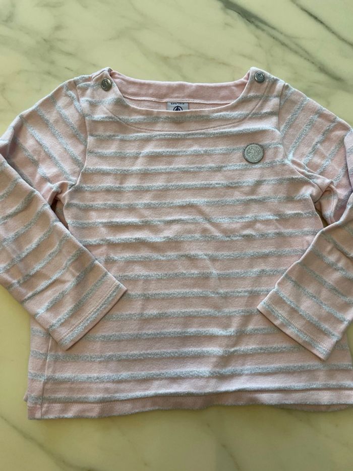 Tee-shirt marinière ML petit bateau 6 ans - photo numéro 5