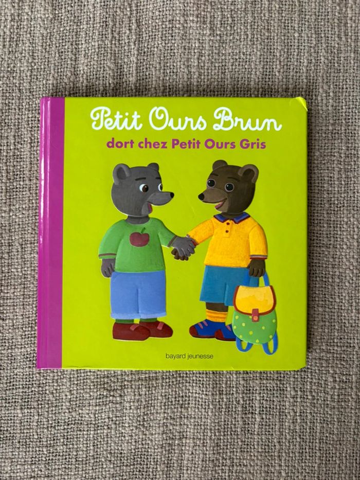 Livre petit ours brun dors chez petit ours gris