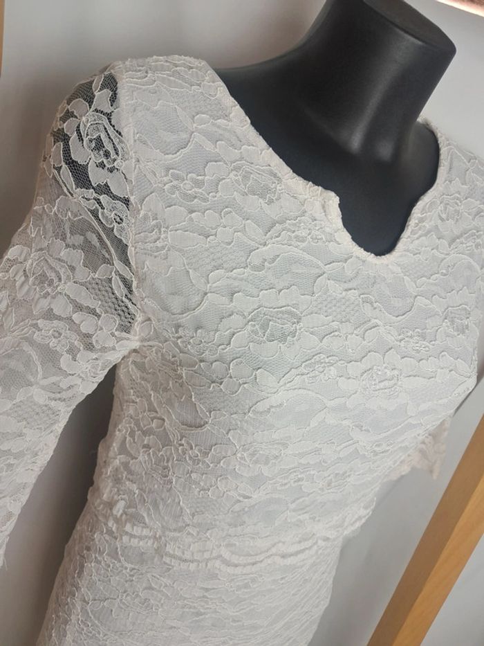 Manoukian robe blanche été cérémonie T.38 - photo numéro 3